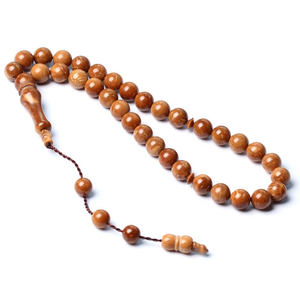 Al por mayor: Cuentas de oración árabes de semillas de Kuka naturales, Tasbeeh islámico, redondas de 9mm, 33 cuentas, Tasbih, Rosario musulmán, Misbaha, Sibha - Product Image 4