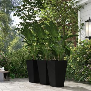 Set di 3 Fioriere Alte con Foro di Drenaggio, 60 cm, per Uso Esterno e Interno, Portico, Ingresso, Vasi per Fiori e Piante - Product Image 4