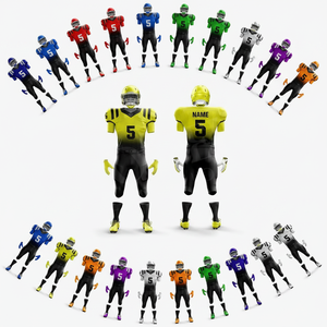 Custom Printed Player Team American Football Uniform Jersey Pants <b>Set</b> Moisture Wicking Teamwear Manufacturer Match Full Kit Men - Product Image 1