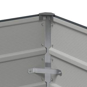 Maceta de Acero Galvanizado Color Antracita de 39.37 x 19.69 x 17.72 Pulgadas para Flores y Plantas - Product Image 5