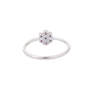 18K Solid <b>Gold</b> Floral <b>Ring</b> Set with Sapphire and <b>Opal</b> Resizable Wedding Bands - Product Image 4