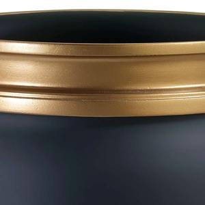 Poubelle élégante en métal noir avec surface finie dorée, idéale pour les hôtels, restaurants, cuisines, bureaux, halls ou espaces commerciaux - Product Image 2