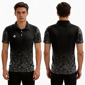 Polo sublimé à manches courtes style polynésien et maori, avec logo OEM imprimé, livraison en 7 jours - Product Image 5