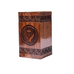 Urne Pour Animaux Cendres Pour humain Belle Gravure de Mains Croix Grande Crémation Grand Enterrement - Product Image 1