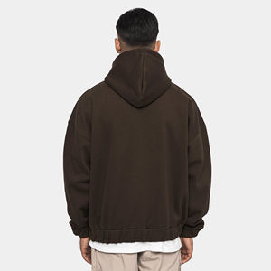 Sudadera con capucha y cremallera personalizada de fábrica para hombre, unisex, extragrande, de forro polar grueso, con estampado digital, talla grande, para hombre - Product Image 3