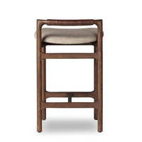 Tabouret de bar moderne en teck massif, durable, couleur personnalisable, design écologique pour hôtels, complexes hôteliers, bars à domicile, salons, extérieur