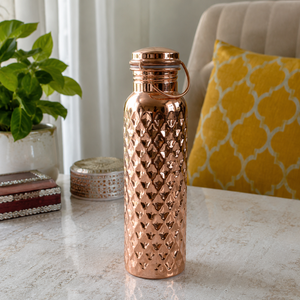 Pure Copper <b>Water</b> <b>Bottle</b> Leakproof Reusable Drinking <b>Bottle</b> with Carry Handle Ayurvedic Copper Drinkware for Wholesale <b>Bulk</b> - Product Image 3