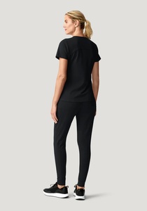 Women's Medical <b>Scrub</b> Set V-Neck Stretch Woven Polyester/Cotton <b>Uniform</b> <b>Scrub</b> Tops Needle Detection Seamless Fusing Hospital - Product Image 3