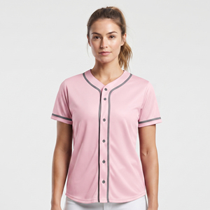 Short Sleeve Button-Up Women Baseball Shirt Women's Sublimated Printed Baseball Jersey Baseball Embroidery Sports Shirt - Product Image 1