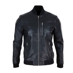 Veste bomber en cuir respirante pour homme, vente en gros, veste d'hiver en cuir pour homme, vente en ligne - Product Image 5