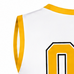 Haut d'uniforme de cheerleading jaune sans manches, col en V, pour entraînement de danse d'équipe, compétition, vêtements de sport - Product Image 4