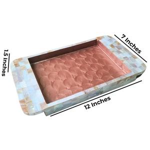 Plateau en émail avec poignée, design uni, plateau en émail à motif imprimé, plateau de service en émail de qualité alimentaire, émail durable - Product Image 5