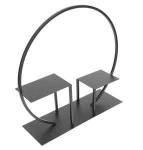 Support à gâteau décoratif de luxe en métal argenté et doré pour mariage, design élégant, prix de gros - Product Image 6