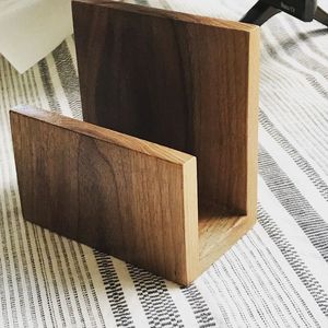 Elegant wooden napkin <b>holder</b> for home dining table decoration <b>kitchen</b> <b>tissue</b> organizer stylish modern durable design - Product Image 2