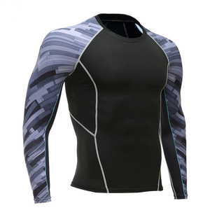 Men's BJJ Rash Guard Set Long Sleeve <b>Compression</b> Sportswear Breathable Spandex Polyester MMA Training Apparel Custom Logo UPF50 - Product Image 5