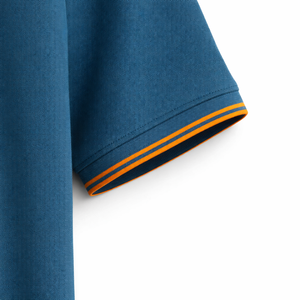 Polo personnalisé pour homme en coton piqué avec col et poignets contrastants, fabricant OEM ODM, marque privée - Product Image 6