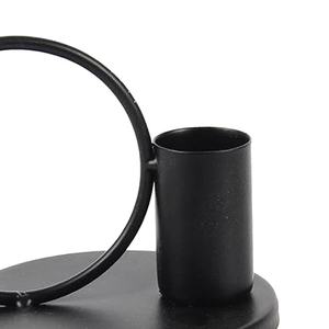 Christmas Antique Iron <b>Candlestick</b> <b>Holder</b> Taper Candle <b>Holder</b> Tabletop Ornament Black Candle <b>Holders</b> - Product Image 2