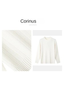 Autumn Winter Thin Wool Turtleneck <b>Pullover</b> <b>for</b> <b>Men</b> Front Logo Breathable Commuter Long-sleeved Knitted Sweater - Product Image 2
