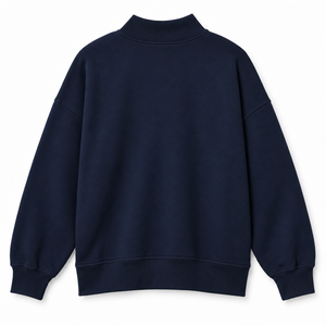 Sudadera con cuello alto y estampado de letras americanas para mujer, de manga larga, de algodón tejido, para uso casual de otoño, venta al por mayor, marca privada - Product Image 3