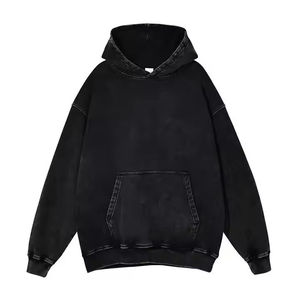 Sudaderas con Capucha para Hombre, Personalizadas, 430 g/m², Lavado Ácido, Impresión OEM, Ropa Urbana de Invierno, 100% Algodón - Product Image 2