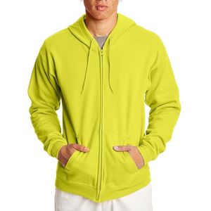 Sajjawal Sweat à capuche unisexe en molleton 100% coton épais, coupe classique, avec fermeture éclair, couleur unie, style Hip Hop, hiver, imperméable, écologique - Product Image 1