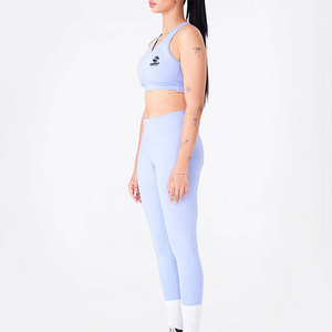 Ensemble de yoga 2 pièces pour femme, motif écossais, séchage rapide, écologique, pour la gym : brassière et leggings - Product Image 2