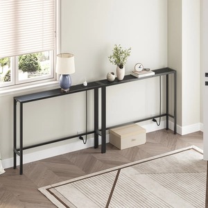 Mesa Consola Moderna de Hierro para Entrada con Estación de Carga USB y Organizador de Exhibición para Sala de Estar - Product Image 4