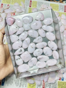 AAA+ Quality Natural Pink <b>Opal</b> Cabochon Loose Gemstone Lot Fine Jewelry <b>Earrings</b> Pendants ASHU GEMS Rajasthan - Product Image 2