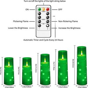 Candele LED Senza Fiamma a 5 Pezzi per un'Atmosfera Romantica, con Timer, in Acrilico Stabile, Effetto Sfarfallio per un Ambiente Accogliente - Product Image 3