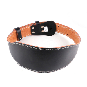 Adjustable Adult Gym Weight Lifting Cowhide Leather Belt with Non-Slip Buckle for Lower <b>Back</b> <b>Support</b> - Product Image 2