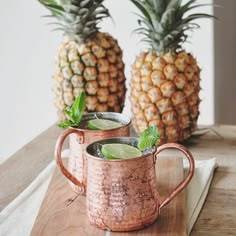 Copper mule mug set for stylish festive drink aesthetics hammered finish metal cups durable reusable serving party mugs - Product Image 3
