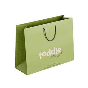 Bolsas de papel Kraft de lujo impresas personalizadas con logotipo para embalaje de regalo, boutiques de ropa y venta al por menor de joyería-(estilo 05) - Product Image 4