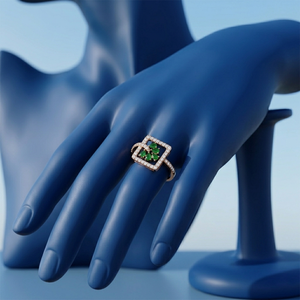 Anillo de Diamante de Lujo Cultivado en Laboratorio, Chapado en Oro de 18K y Rodio, Engaste de Bisel Oeste-Oriente, Corte Brillante Redondo, Anillos de Compromiso para Mujer, Joyería - Product Image 3