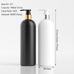 Cosmo Round Pump Bottle Body Wash Custom Cosmetic Packaging Wholesale 500ml HDPE Plastic Shampoo Hair Care <b>Conditioner</b> - Product Image 5