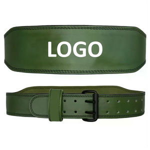 Cinturón de levantamiento de pesas de cuero reforzado, diseñado para levantamiento de potencia, levantamiento olímpico, culturismo y entrenamiento funcional. - Product Image 4