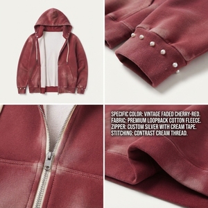 Conjunto de sudadera con capucha estilo streetwear y pantalones cortos oversize con pedrería a juego - Product Image 6