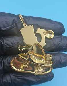 Colgante de Plata 925 con Moissanita y Diseño 3D de Dibujos Animados, Estilo Hip Hop, para Fiestas y Eventos, Colgante de Rapper con Incrustaciones de Diamantes - Product Image 3