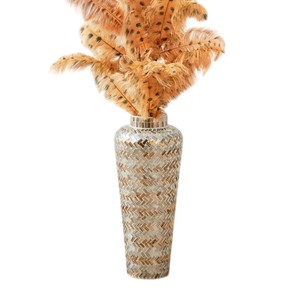 Luxury Gold <b>Ceramic</b> Pores Vase For Modern Home Decor High-End Hammered Textured Porcelain <b>Flower</b> <b>Pot</b> & Abstract Tabletop Accent - Product Image 4