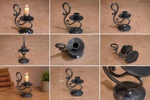 Candelabro de Hierro Forjado a Mano, Estilo Rústico, Decoración Gótica, Portavelas Metálico Resistente - Product Image 5