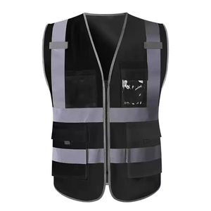 Gilet de sécurité réfléchissant haute visibilité orange jaune en maille, conforme aux normes ANSI Classe 1 et EN ISO 20471 Classe 2, imperméable, avec éclairage LED, pour la sécurité routière et les vêtements de travail - Product Image 5