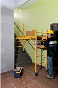 แพ็คเกจหอคอยนิรภัยแบบแม็กซี่สแควร์เบเกอร์ - ขนาด 12 ฟุต รับน้ำหนักได้ 1,000 ปอนด์ พร้อมพื้นแบบมีช่องเปิด ราวกันตก และตัวล็อคแบบดับเบิ้ลยู - Product Image 4