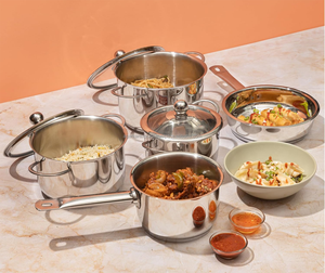 Korean Stainless Steel <b>Cooking</b> <b>Pot</b> Set Food Safe Rust Proof Durable Heavy Duty Export Grade Kitchen Supplier Bulk Wholesale - Product Image 5