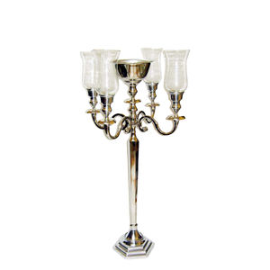 Wholesale Decorative Wedding <b>Floor</b> Candelabra Aluminum Gold Plated Metal Large Handmade <b>Candle</b> <b>Stand</b> Eco-friendly - Product Image 6