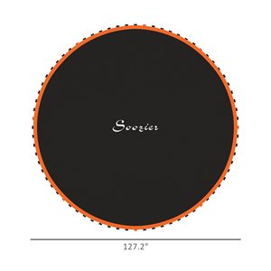 Tappetino di ricambio arancione per trampolino da 12 piedi con 72 ganci a V e molle da 5,5 pollici. Molle e telaio non inclusi. - Product Image 3