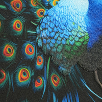 Écusson d'impression de broderie personnalisé de grande taille Broderie 3D avec utilisation artisanale d'impression UV pour l'écusson de vêtements de tapis de clavier mural