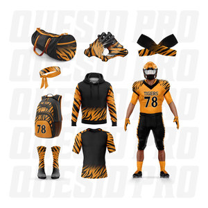 Ensemble d'uniformes de football américain à séchage rapide pour adultes et jeunes, avec casque de protection - Product Image 5