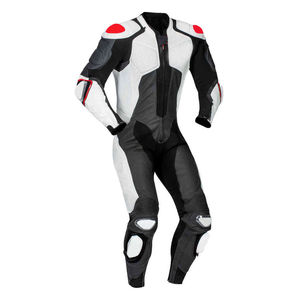 Traje de Motociclismo de Una Pieza Unisex, Manga Larga, Cuero, Resistente al Viento, Transpirable, con Bloques de Color, Protección Nivel 2 CE, para Todas las Estaciones - Product Image 2