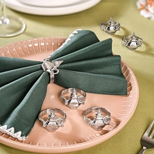 Anneau de serviette en métal classique, élégant accent de table pour mariage, maison, restaurant, fête, collection de fournitures de repas, accessoire d'hôtel - Product Image 4