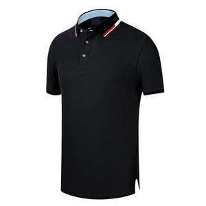 Chemise décontractée pour homme, noire, à manches courtes, respirante, imprimée, en piqué de polyester de couleur unie - Product Image 3