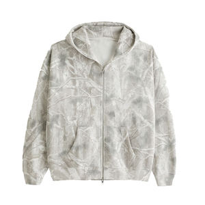 Nouvelle Arrivée Hiver – Sweat à Capuche Unisexe Oversize en Polaire Épaisse à Double Fermeture Éclair, Effet Délavé, Style Streetwear Personnalisé - Product Image 6